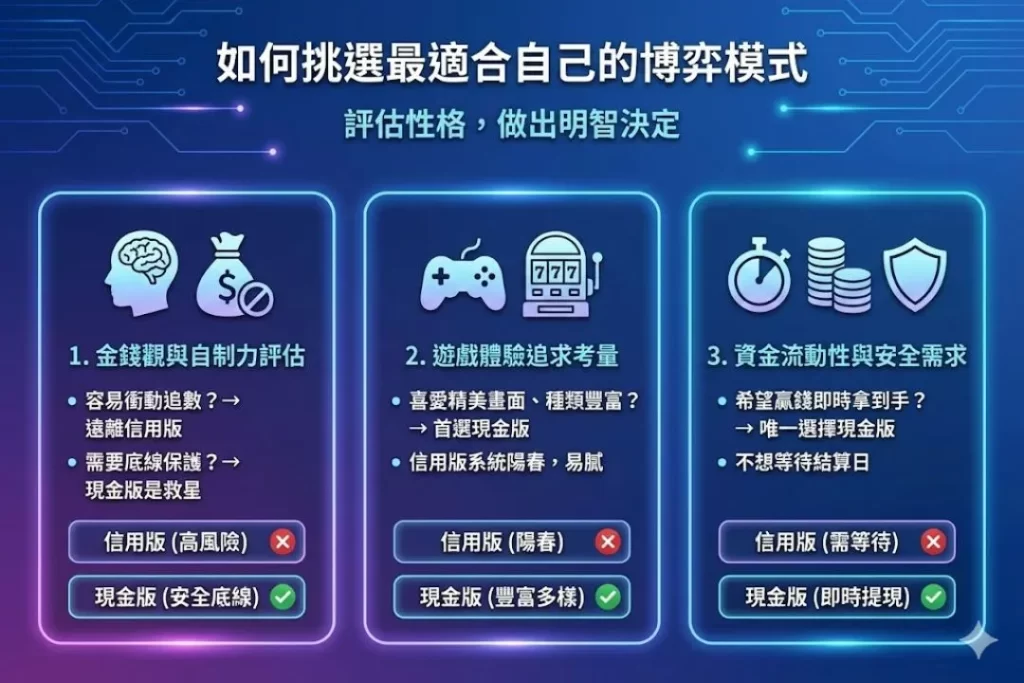 現金版與信用版選擇