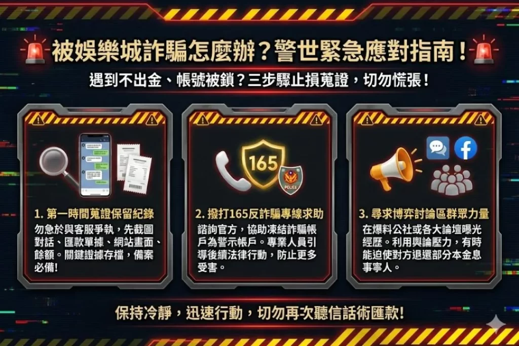 被娛樂城詐騙怎麼辦